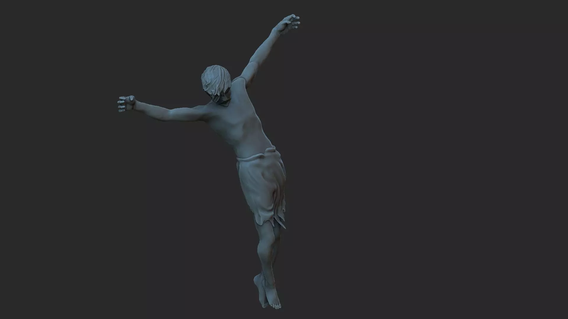 Jesus 3d model two statues of on cross 3D print model_0