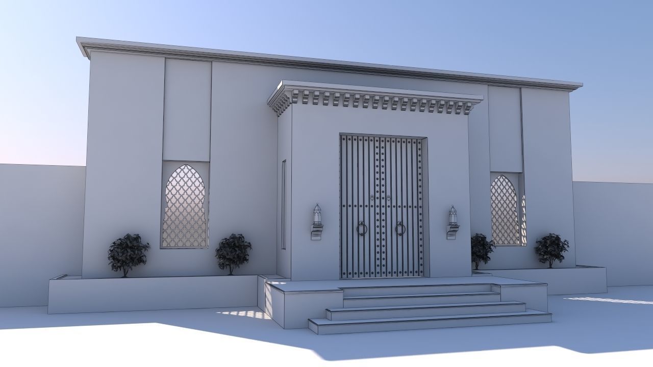 Traditional Moroccan Door Marrakech City 3D model_6