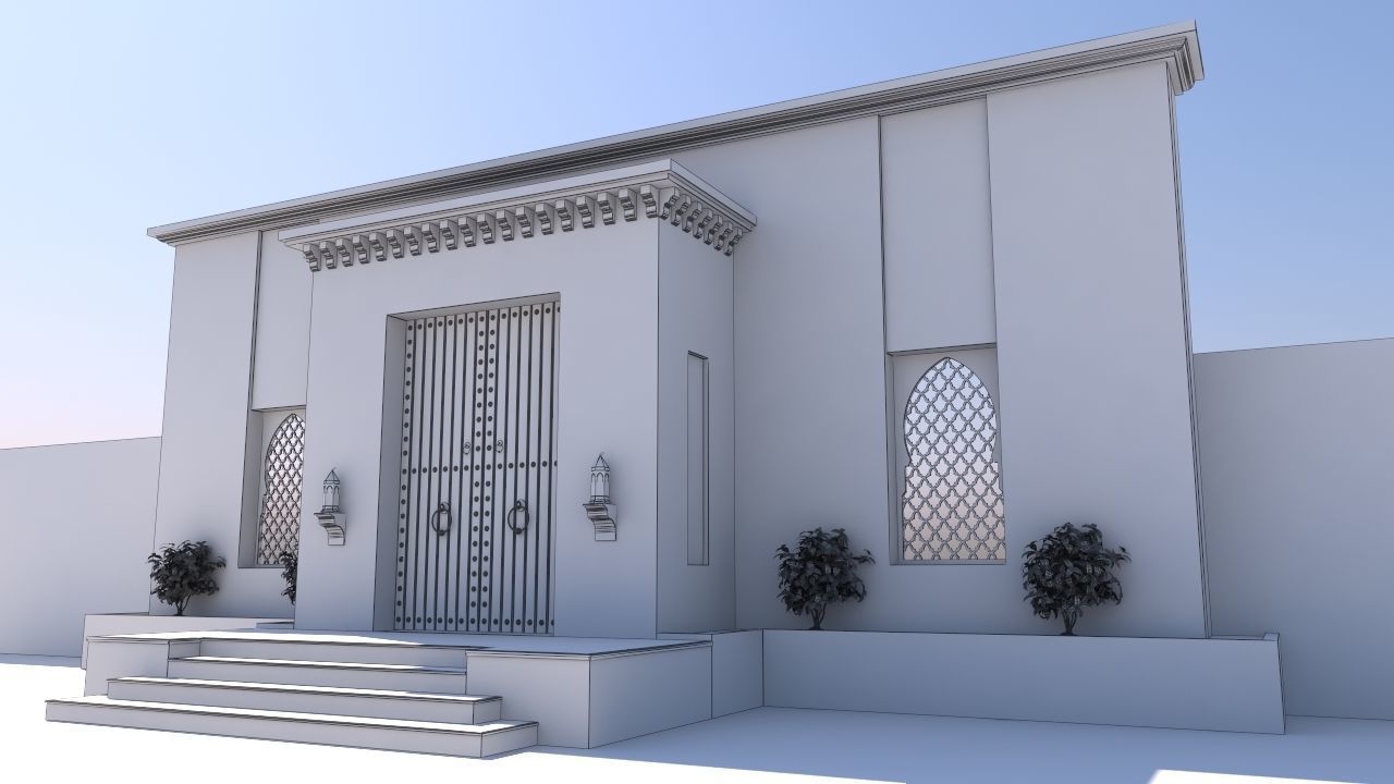 Traditional Moroccan Door Marrakech City 3D model_7