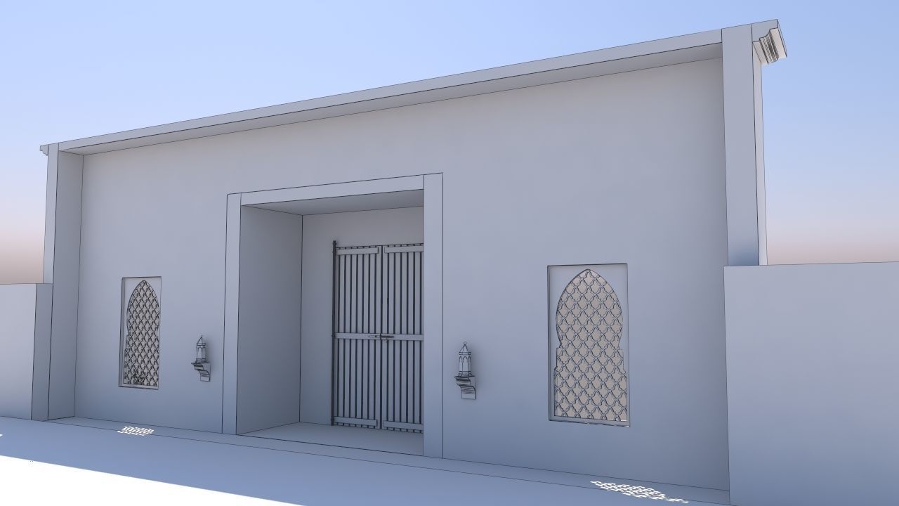 Traditional Moroccan Door Marrakech City 3D model_9