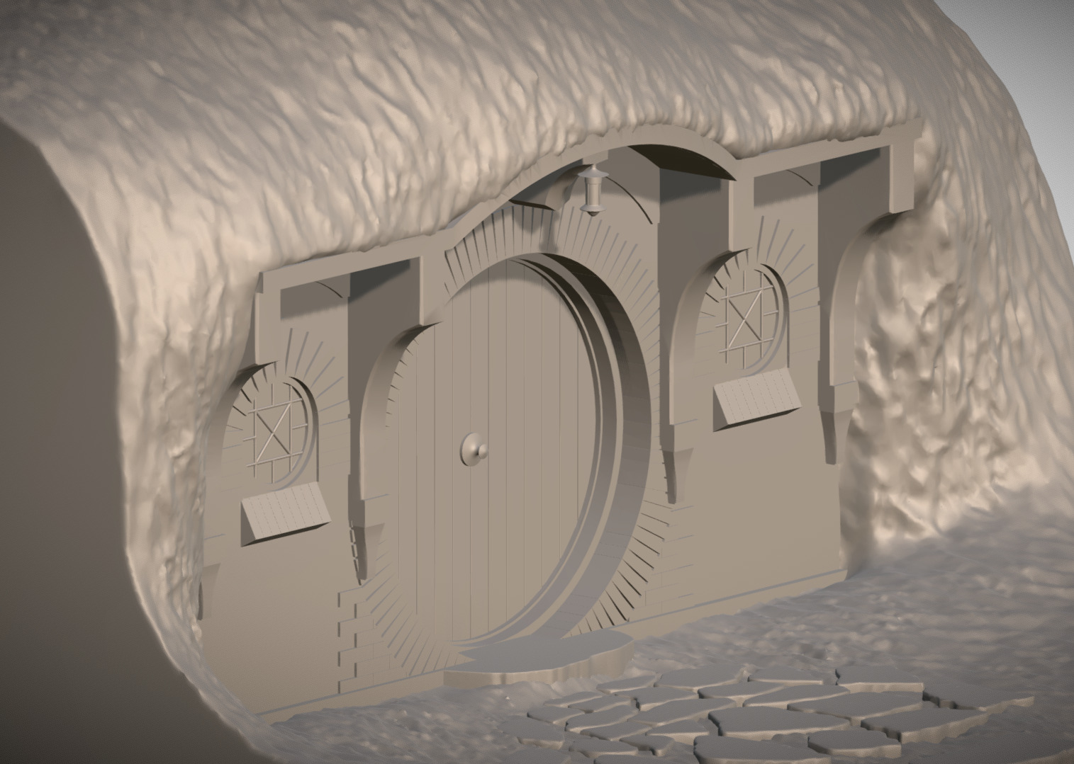 Bag End Shire Lord of the Rings 3D printing ready stl obj 3D print model_5