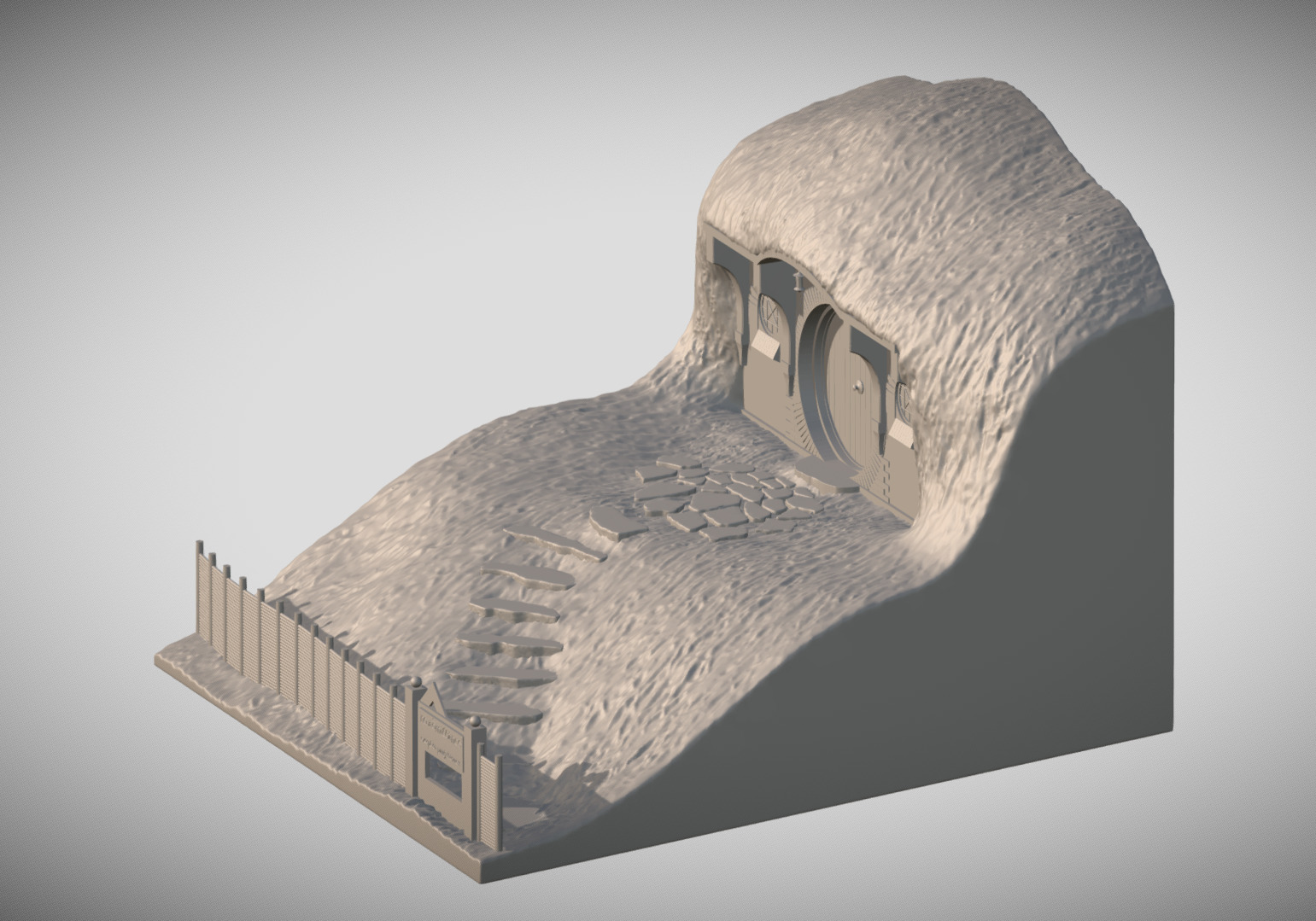 Bag End Shire Lord of the Rings 3D printing ready stl obj 3D print model_6