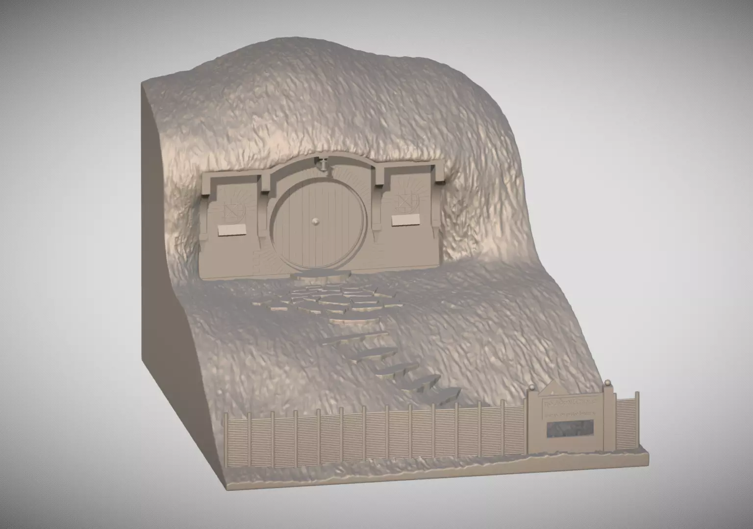 Bag End Shire Lord of the Rings 3D printing ready stl obj 3D print model_0