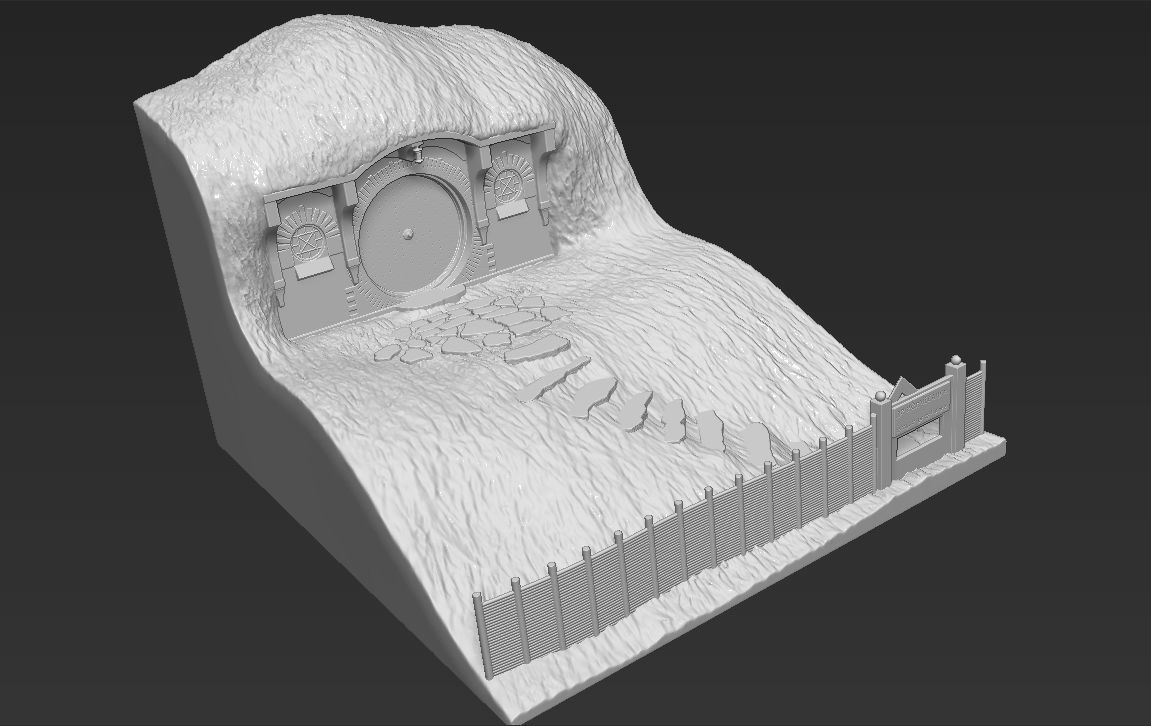 Bag End Shire Lord of the Rings 3D printing ready stl obj 3D print model_11