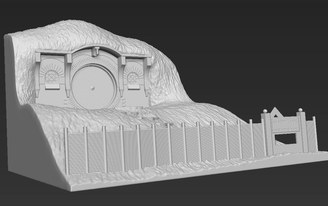 Bag End Shire Lord of the Rings 3D printing ready stl obj 3D print model_9