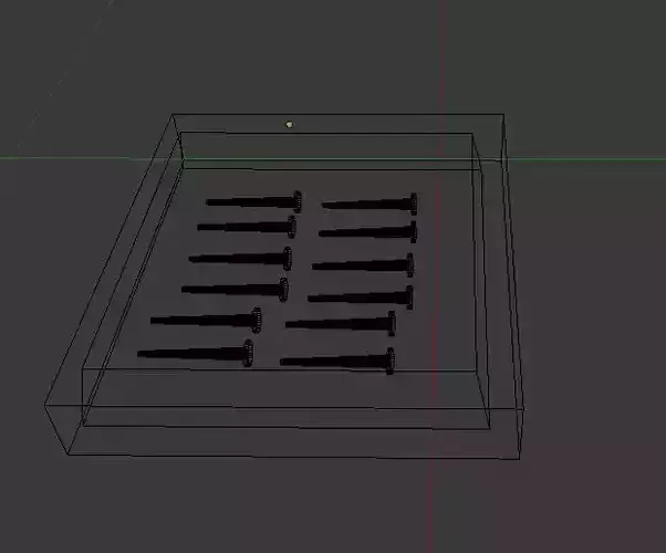 box of nails free Free low-poly 3D model