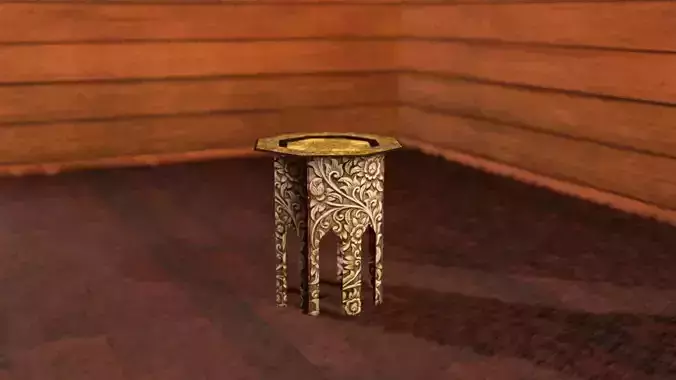 Historic Table Low-poly 3D model