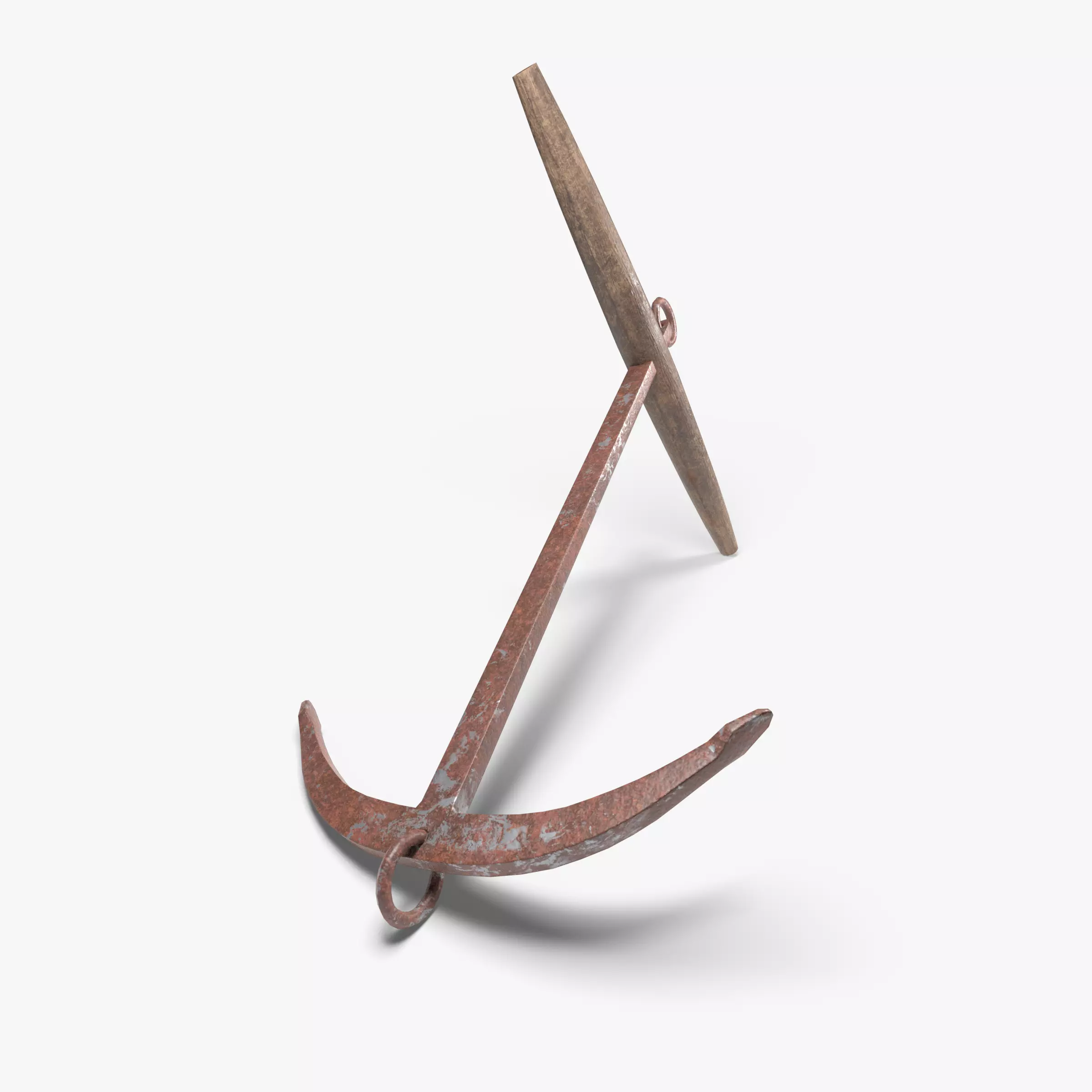 Medieval Anchor Low-poly 3D model_0