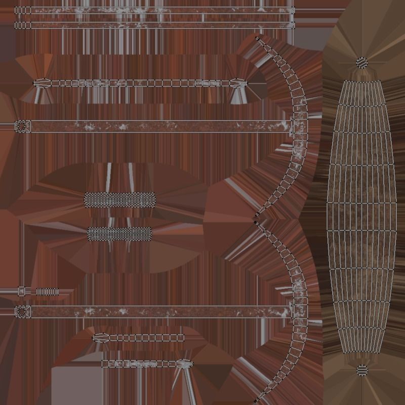 Medieval Anchor Low-poly 3D model_9