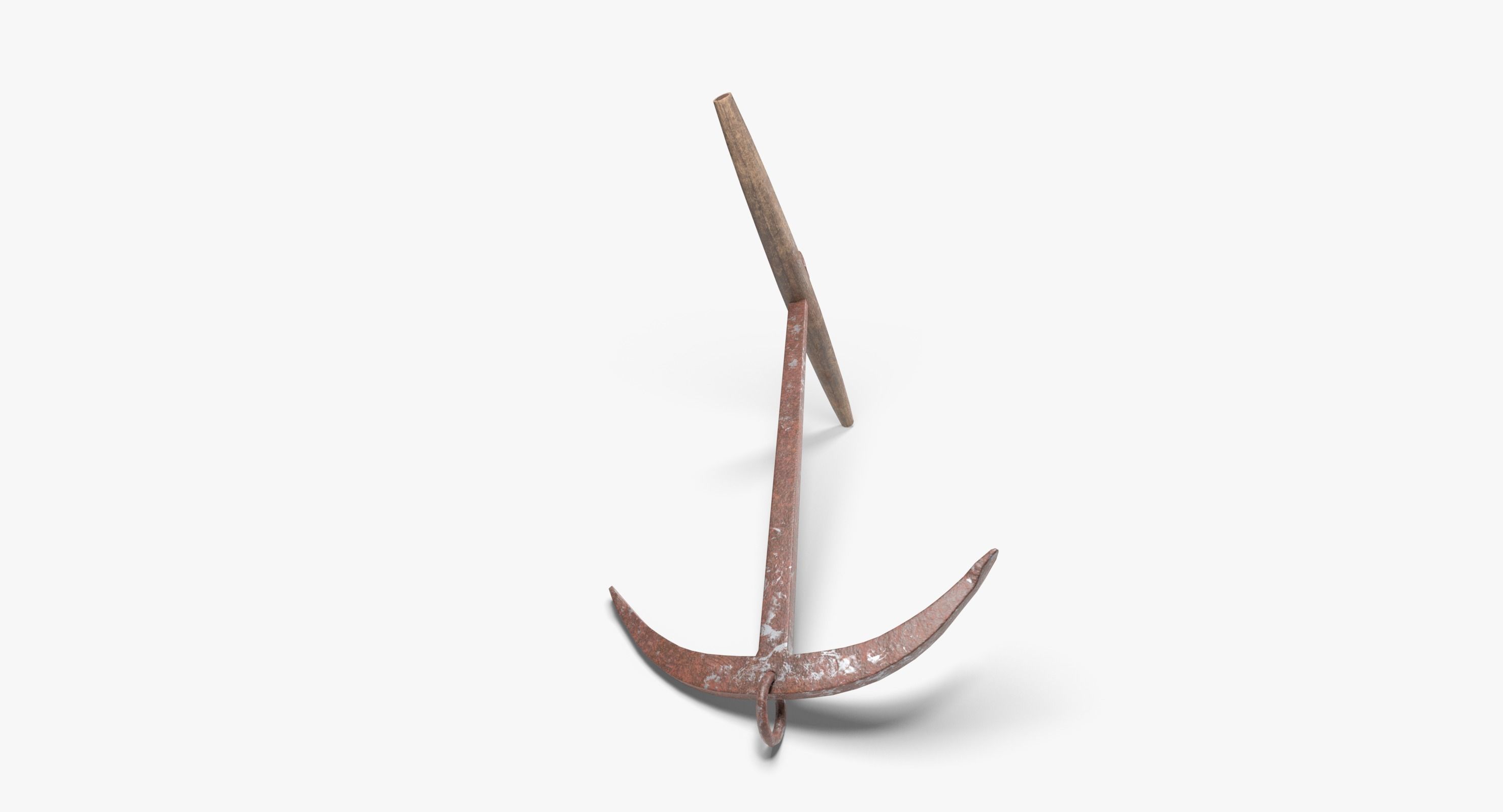 Medieval Anchor Low-poly 3D model_3