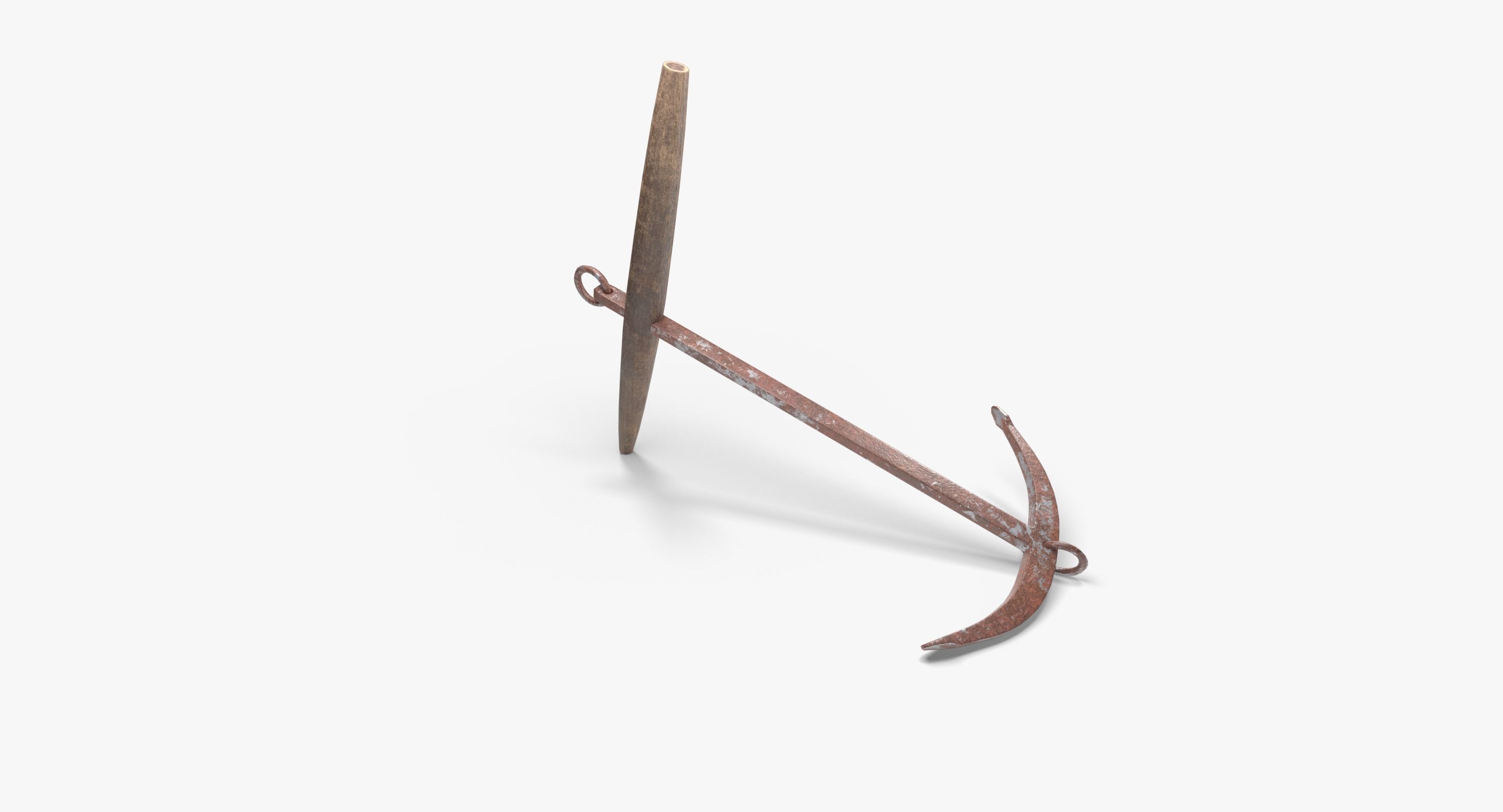 Medieval Anchor Low-poly 3D model_4