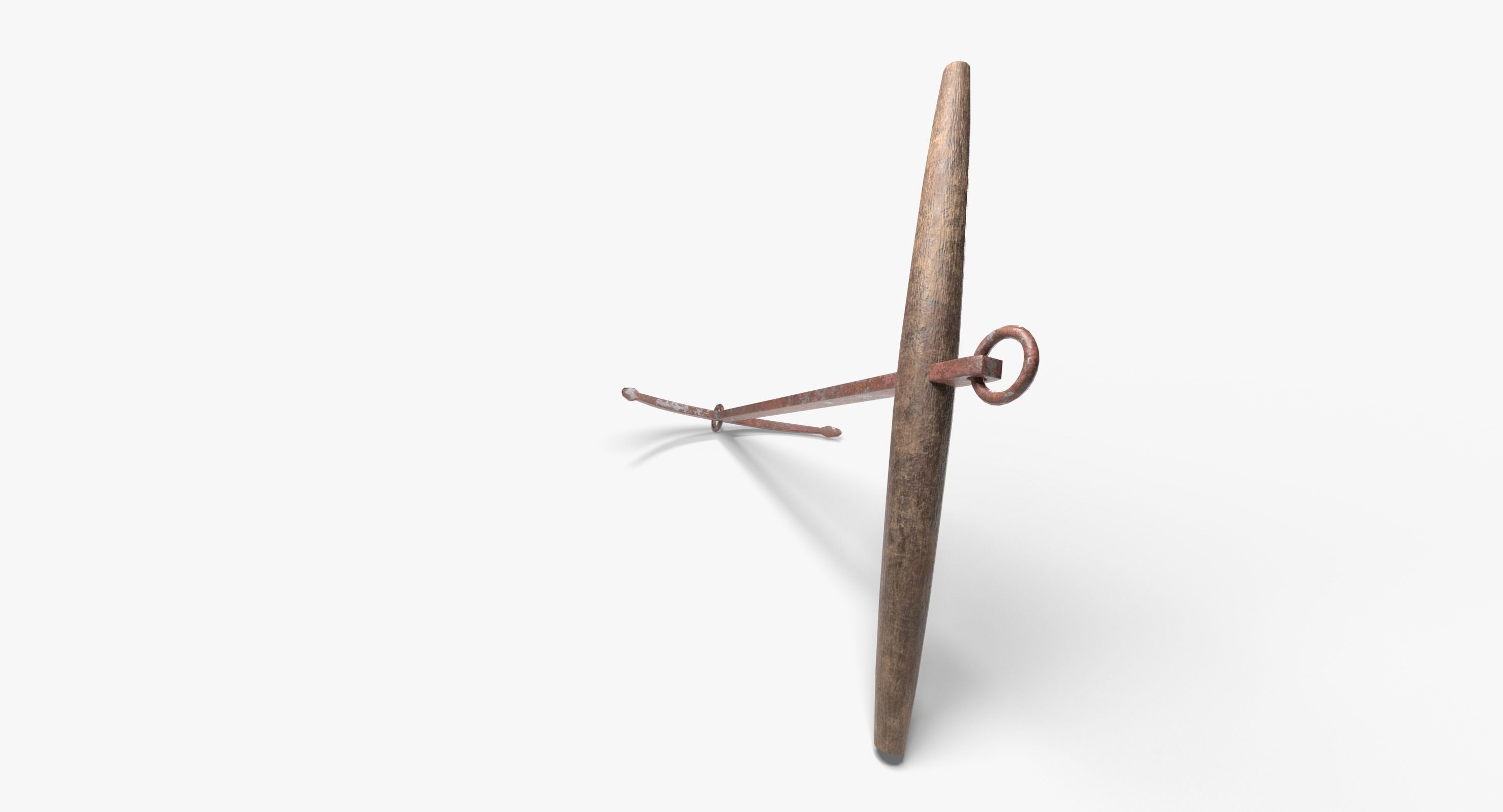 Medieval Anchor Low-poly 3D model_5