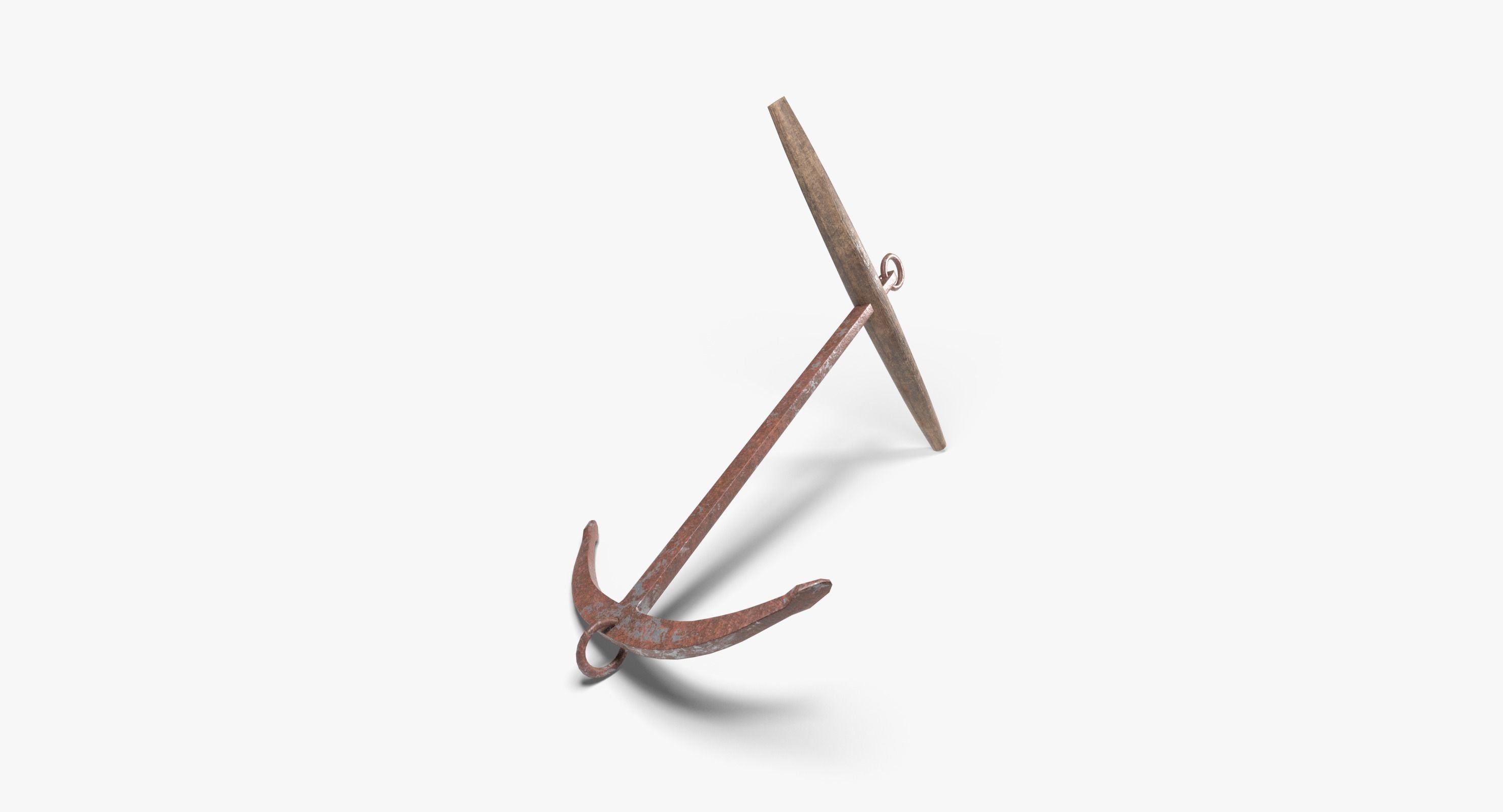 Medieval Anchor Low-poly 3D model_2