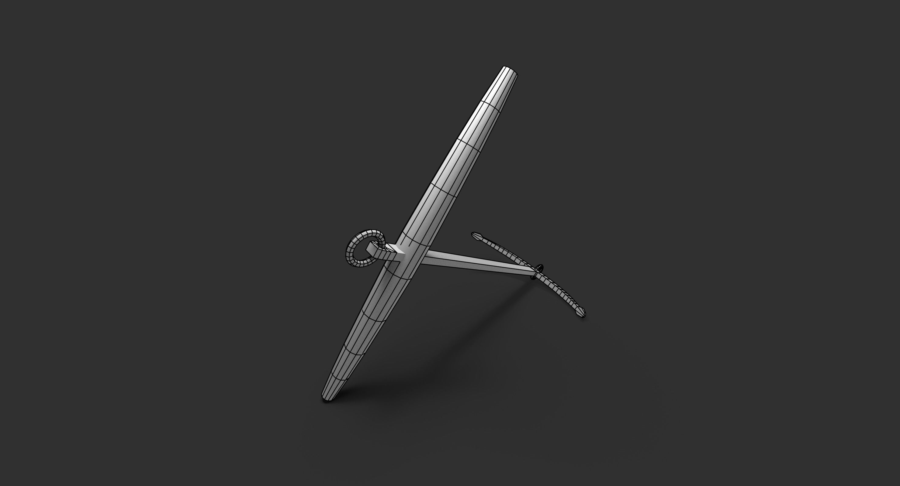 Medieval Anchor Low-poly 3D model_8