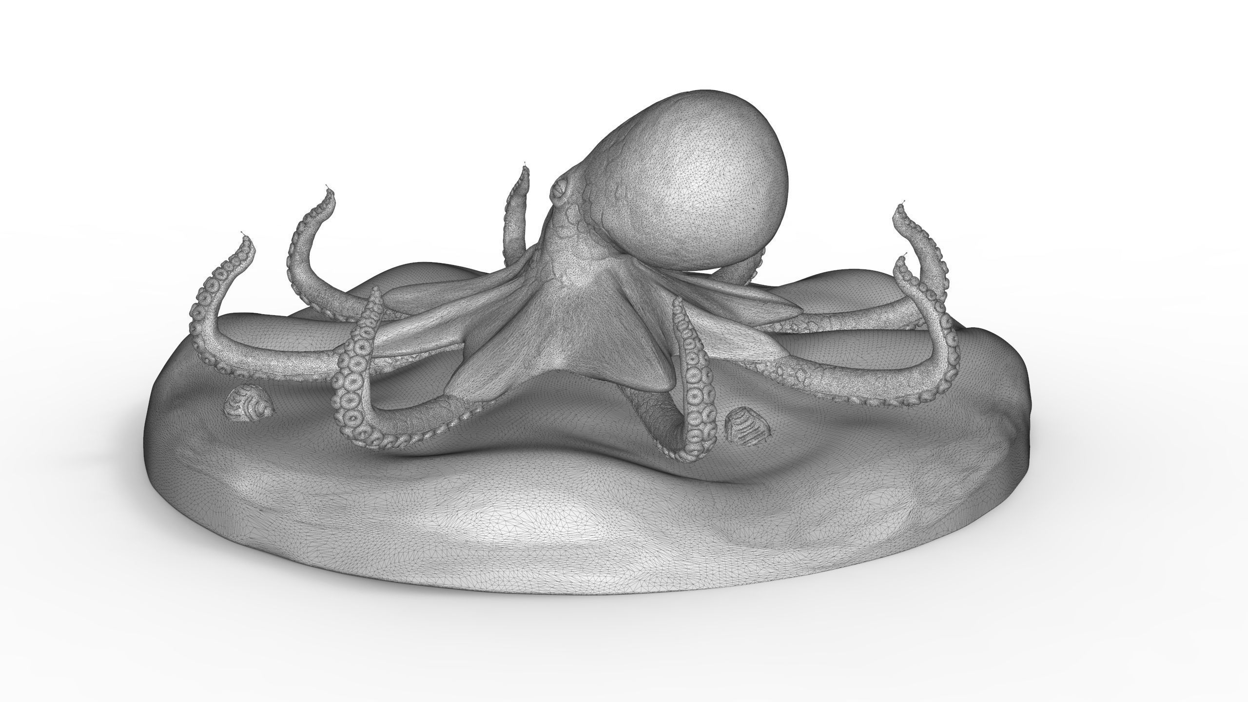 Red Octopus Figurine 3D print model_16