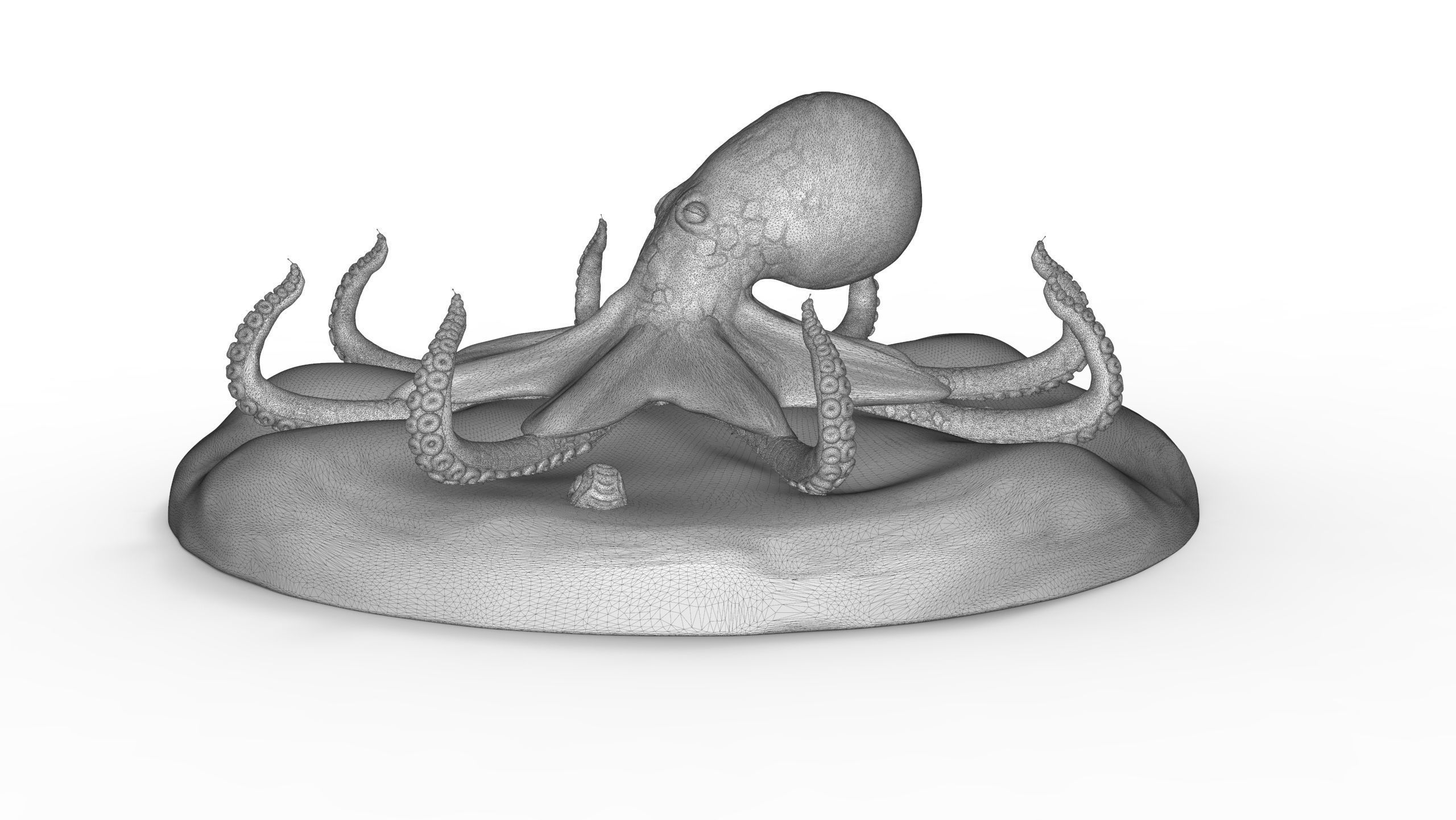 Red Octopus Figurine 3D print model_15