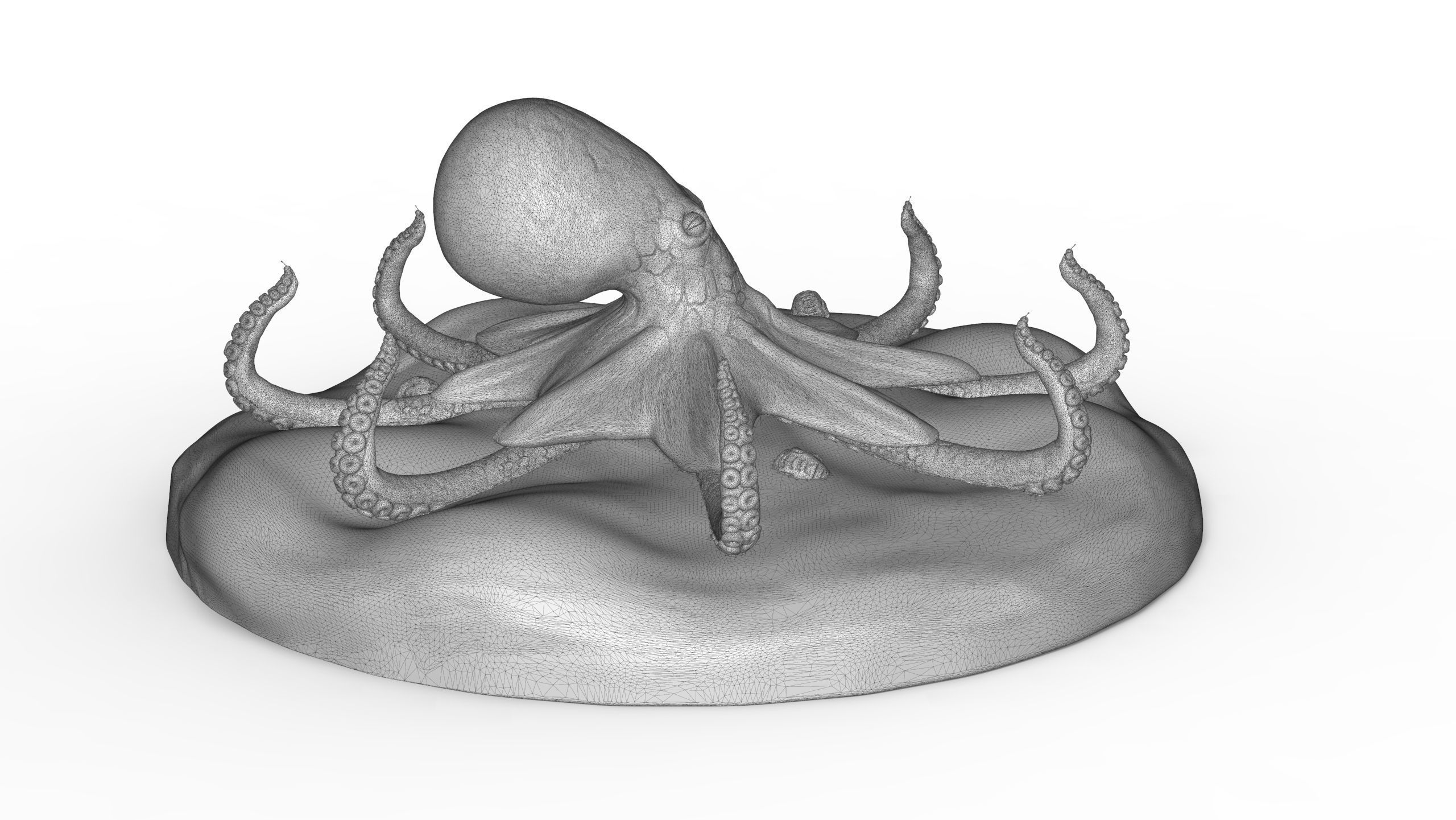 Red Octopus Figurine 3D print model_18