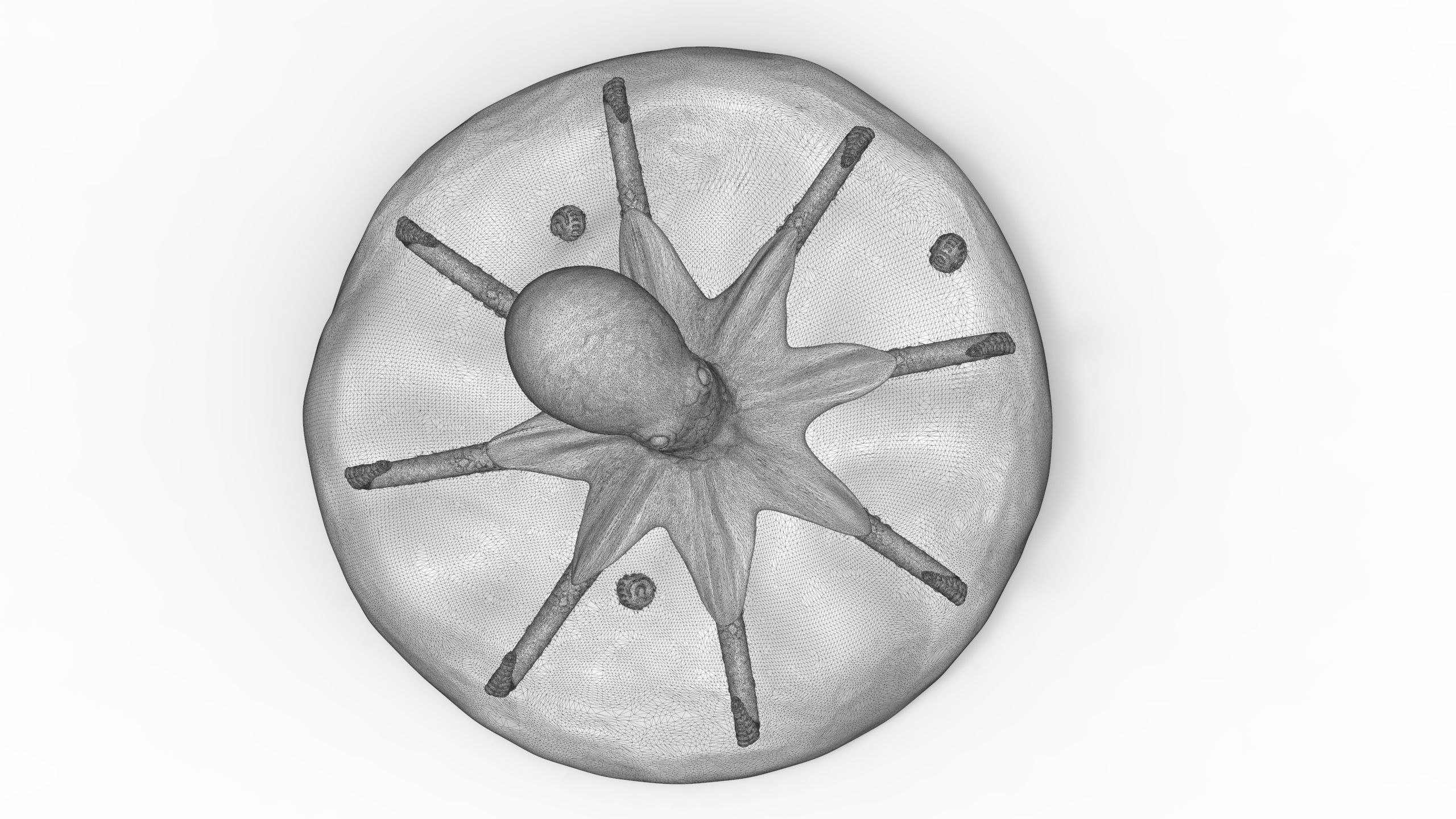 Red Octopus Figurine 3D print model_21