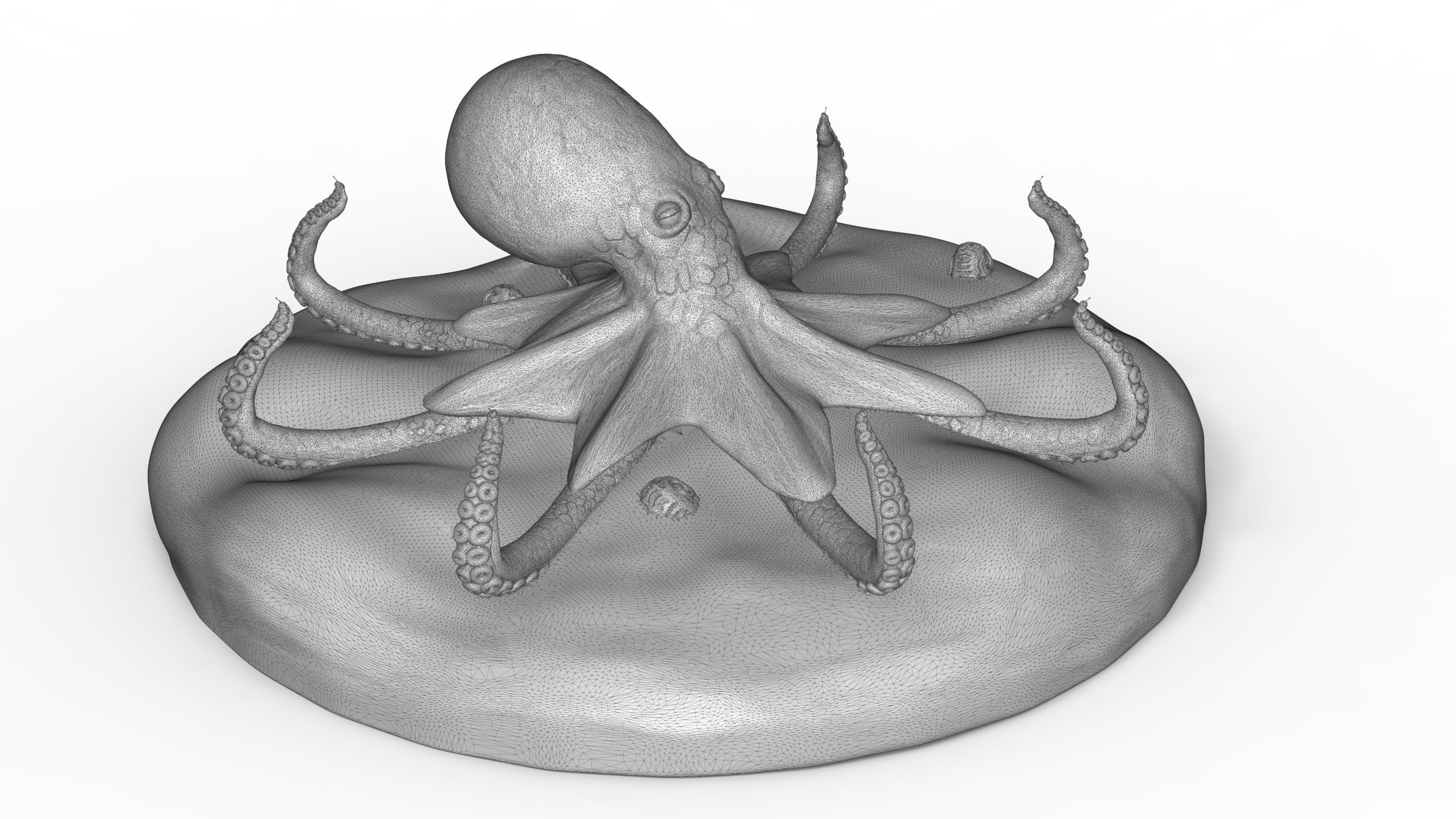 Red Octopus Figurine 3D print model_22