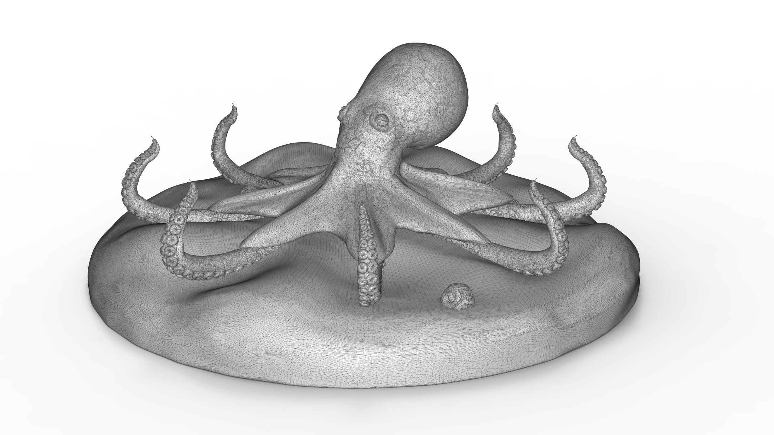 Red Octopus Figurine 3D print model_20