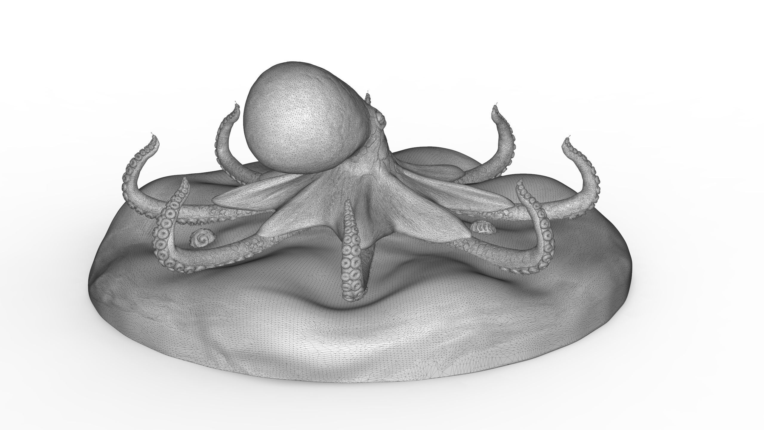 Red Octopus Figurine 3D print model_19