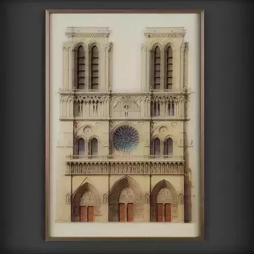 Picture Frames Low-poly 3D model