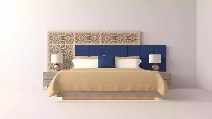 Modern Islamic Bed Free 3D model