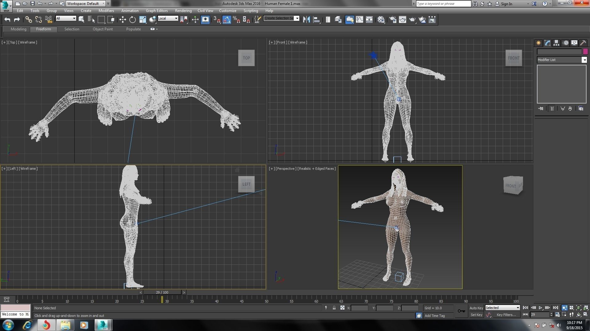 Human Female Character 1 Rigged and ready for animations Low-poly 3D model_7