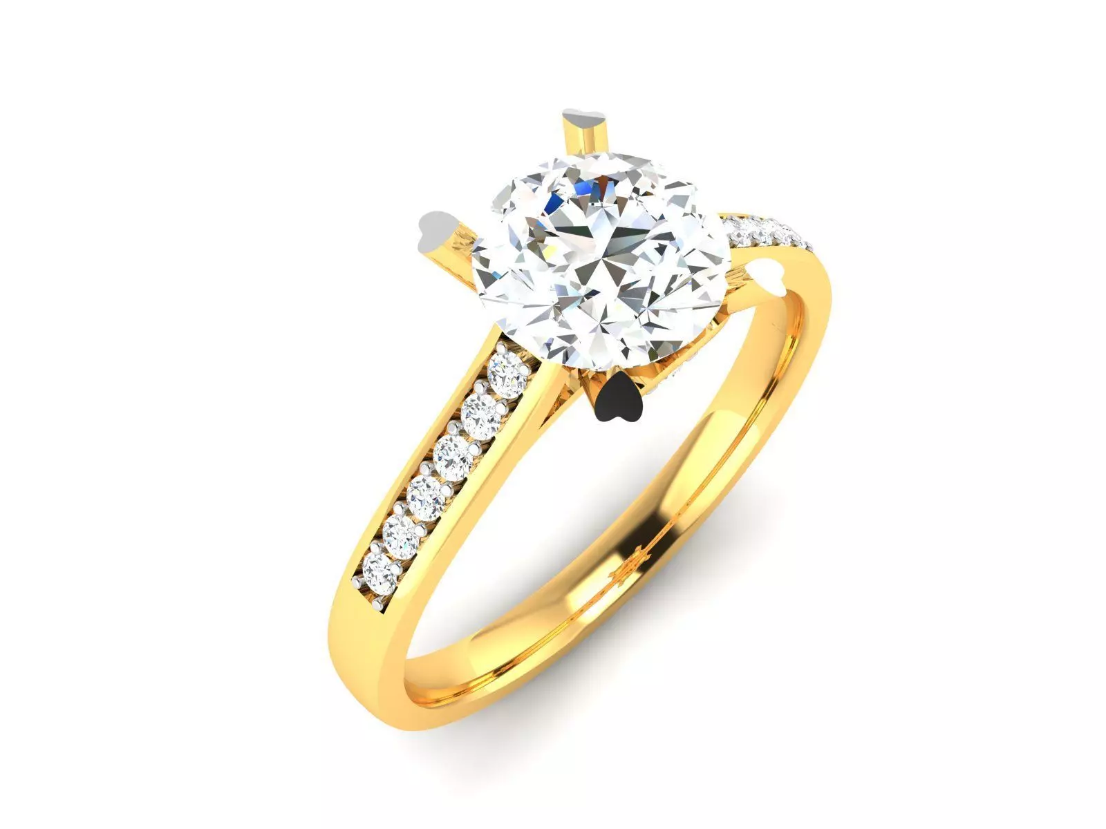 Women solitaire ring 3dm stl render detail 3D print model 3D print model_0