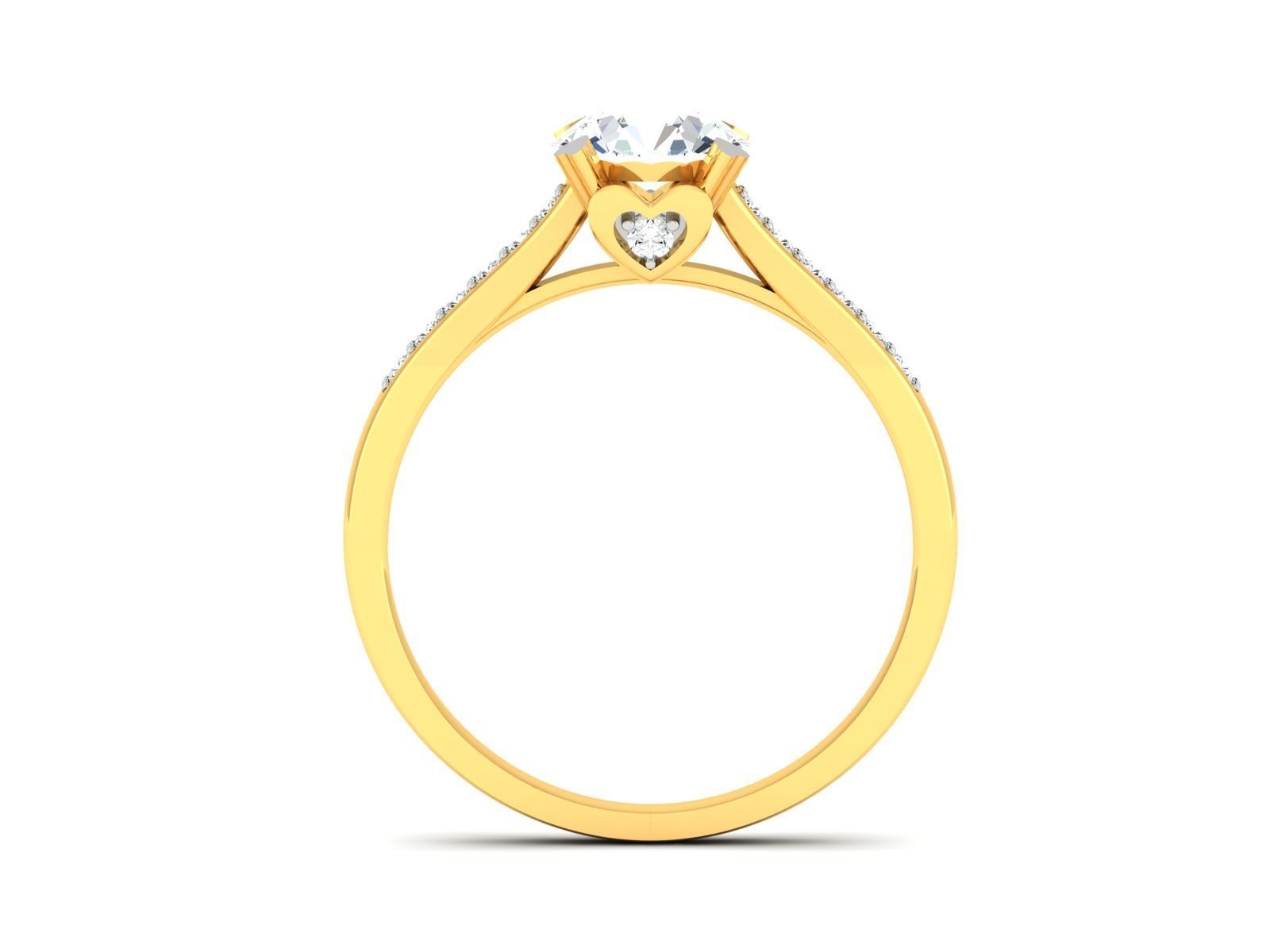 Women solitaire ring 3dm stl render detail 3D print model 3D print model_3