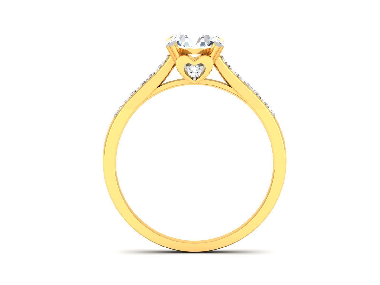 Women solitaire ring 3dm stl render detail 3D print model 3D print model_2