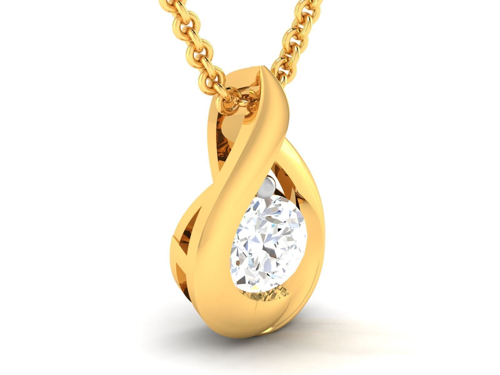 Solitaire pendant 3dm stl render detail 3D print model 3D print model_1