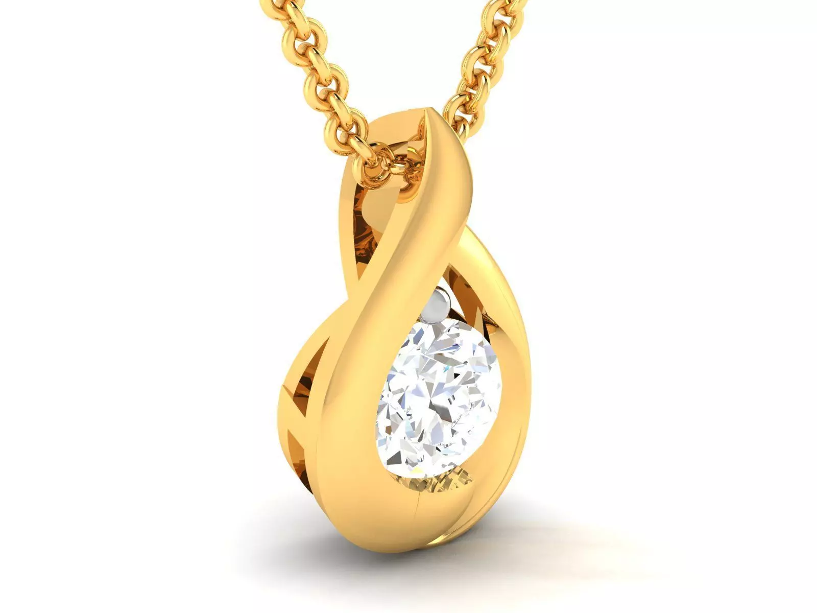 Solitaire pendant 3dm stl render detail 3D print model 3D print model_0