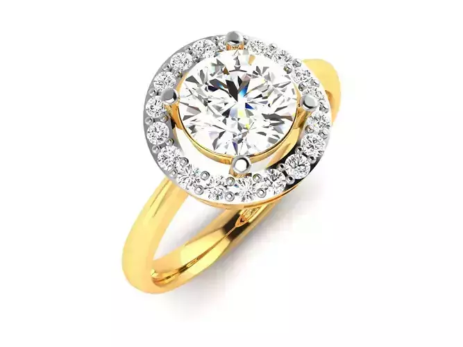 Women solitaire ring 3dm stl render detail 3D print model