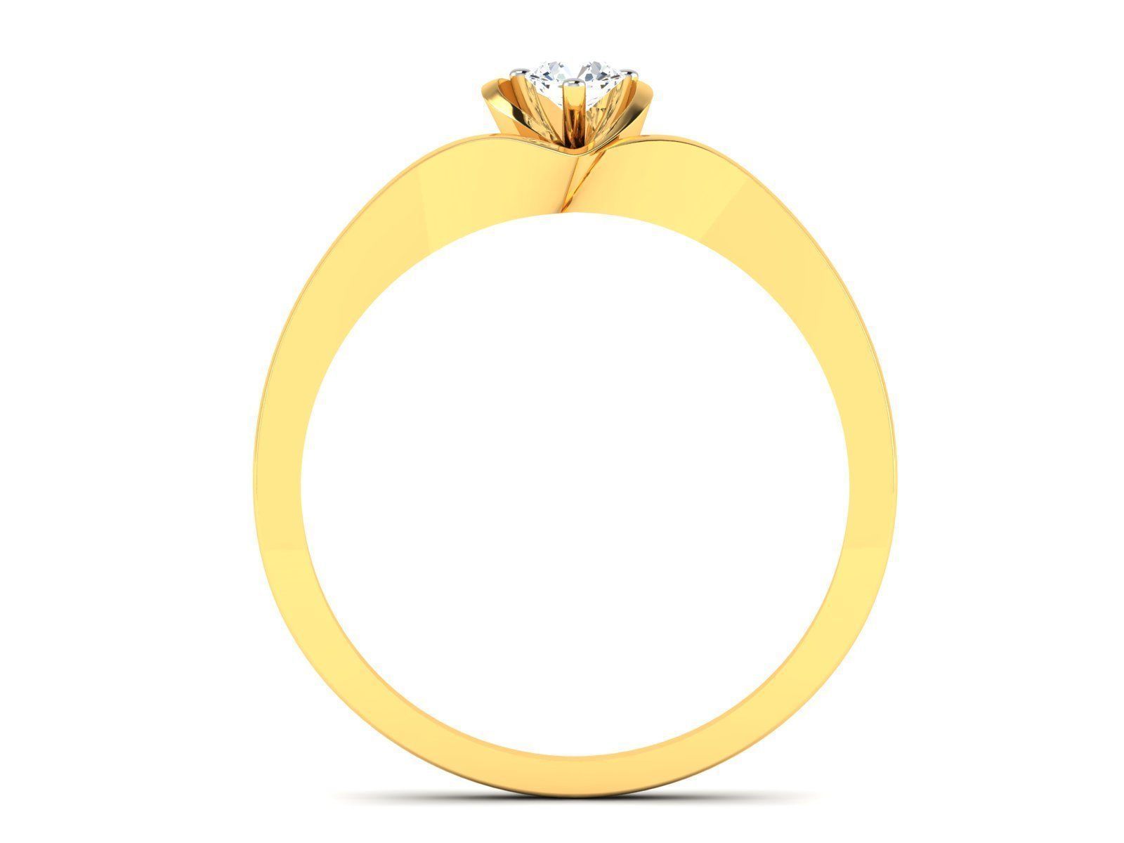 Women solitaire ring 3dm stl render detail 3D print model 3D print model_2