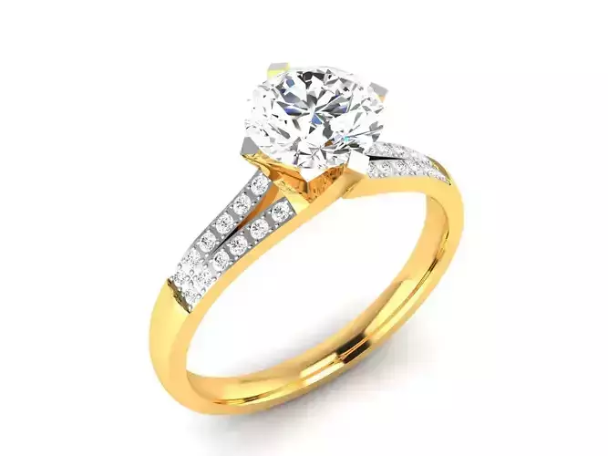 Women solitaire ring 3dm stl render detail 3D print model