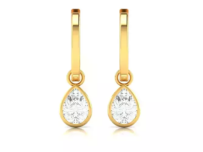 Women solitaire earrings 3dm stl render detail 3D print model