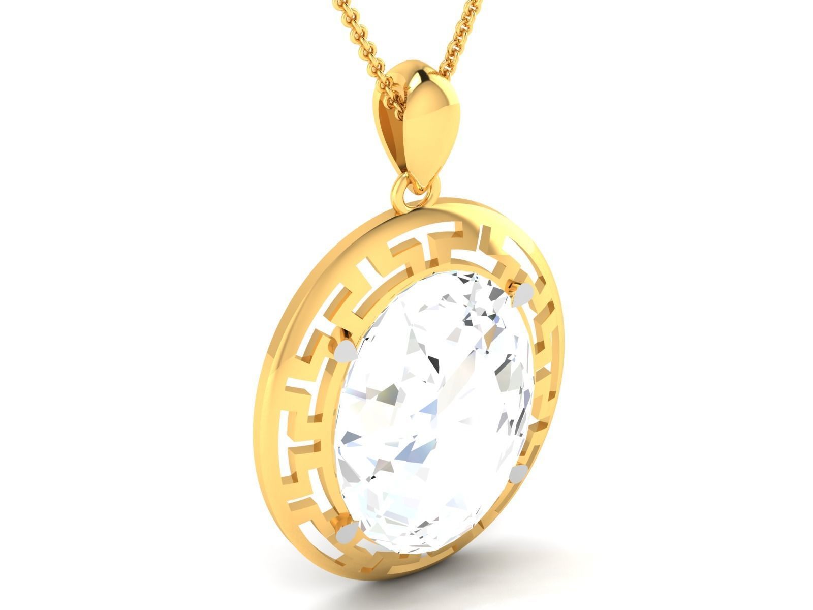 Solitaire pendant 3dm stl render detail 3D print model 3D print model_1