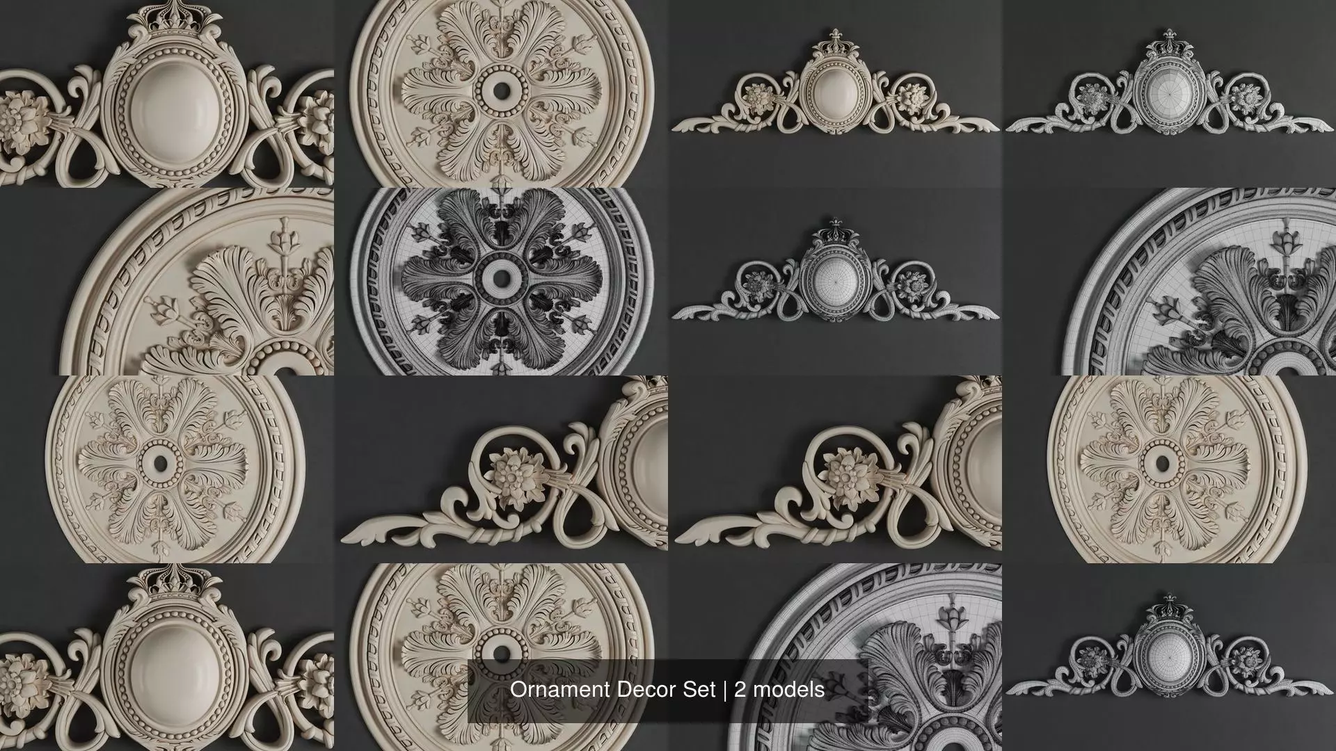 Ornament Decor Set 3D Model Collection_0