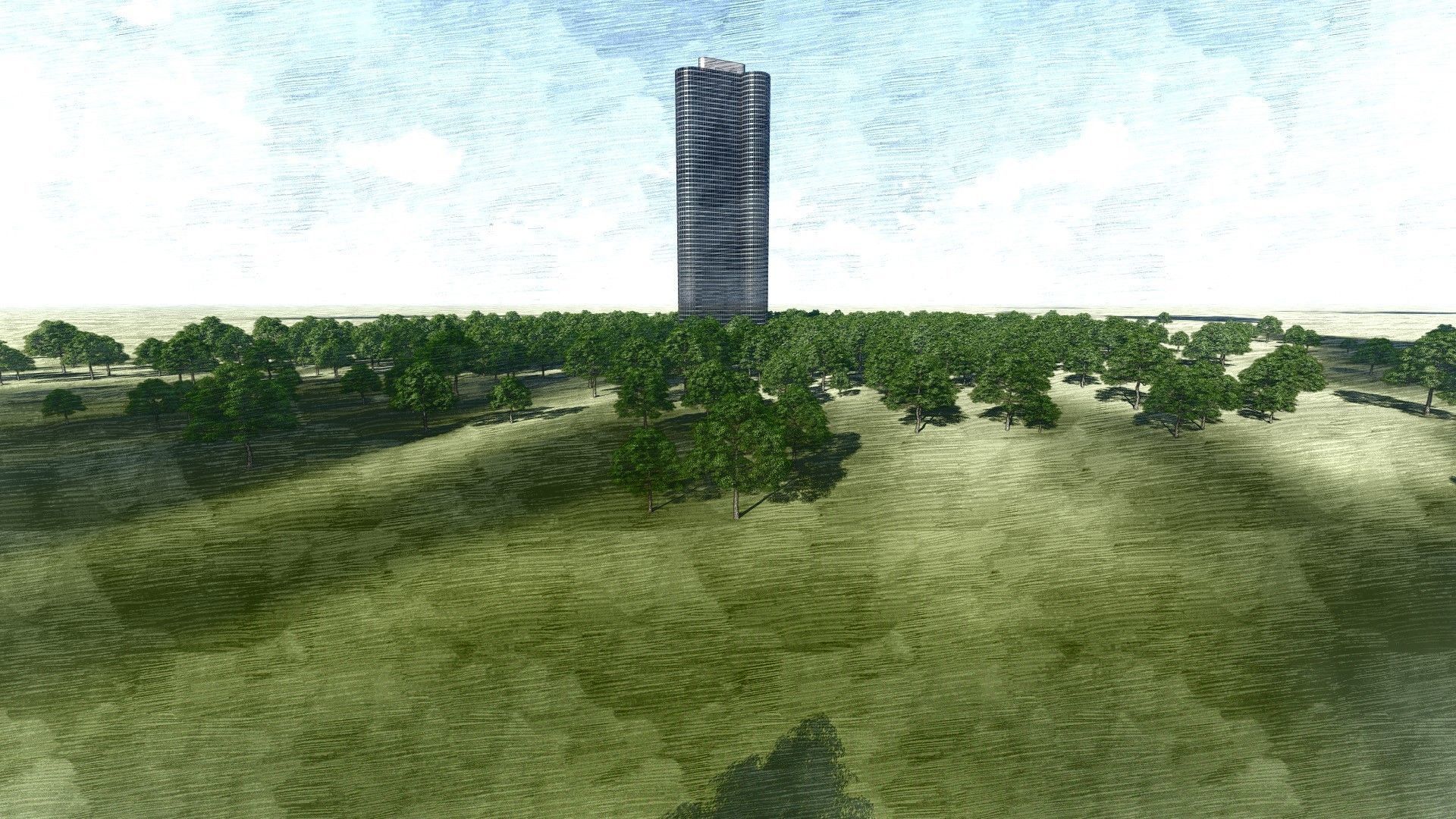 Harbor Point Building Chicago 3D model_10