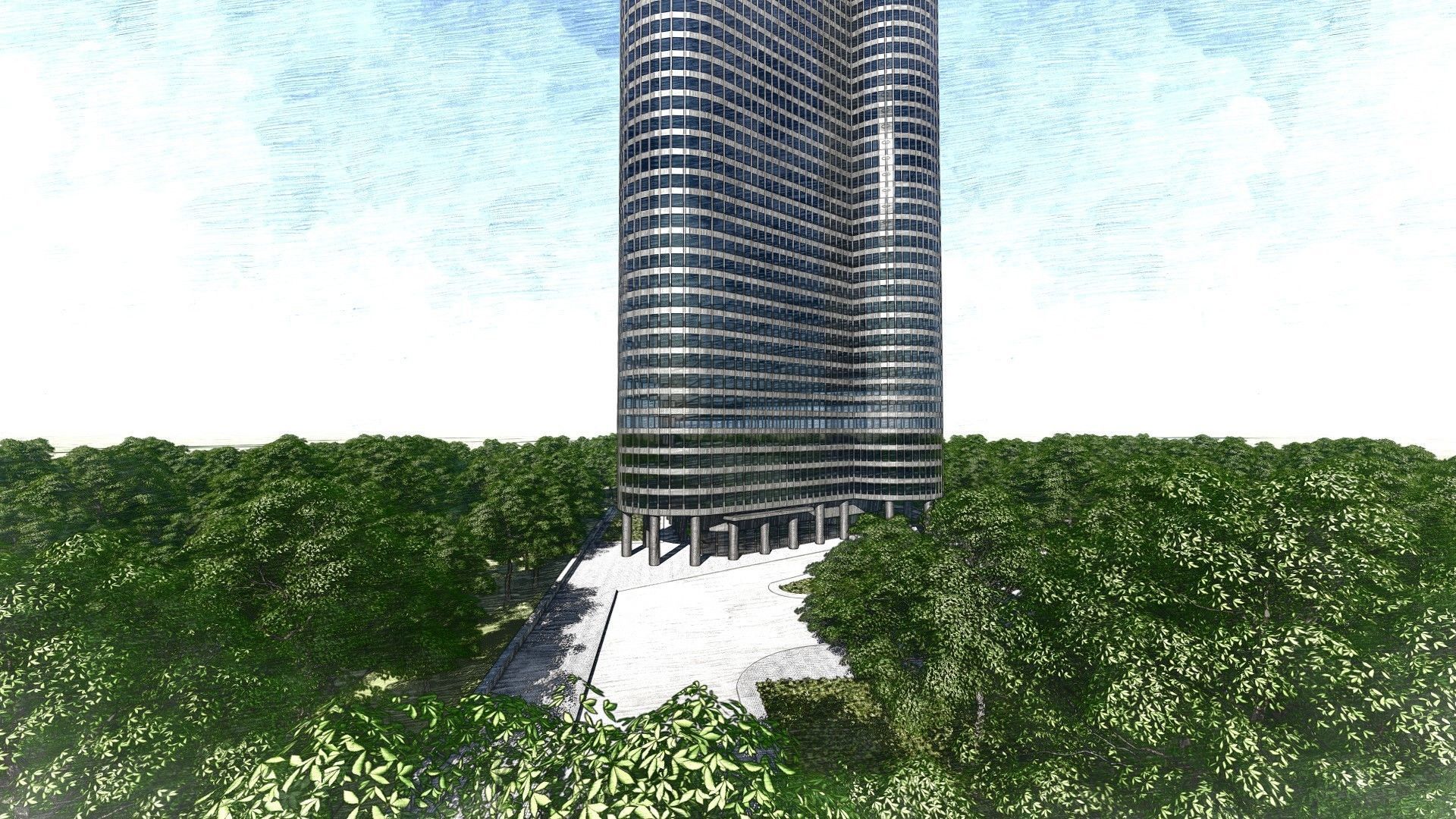 Harbor Point Building Chicago 3D model_12