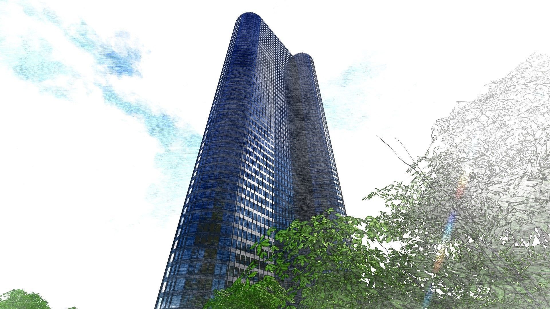 Harbor Point Building Chicago 3D model_6