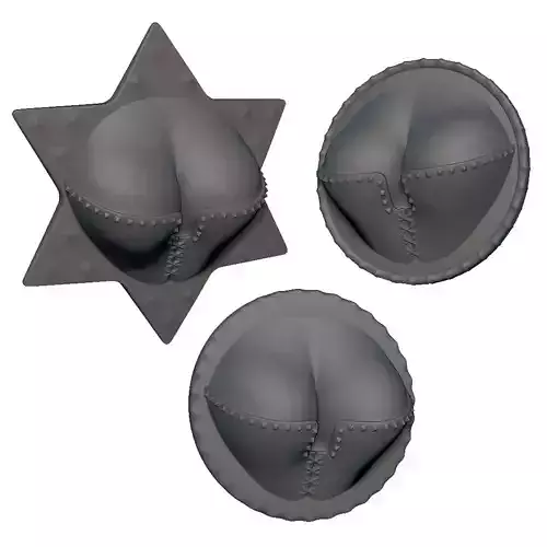 Cleavage Busty Punk Fridge Magnets set