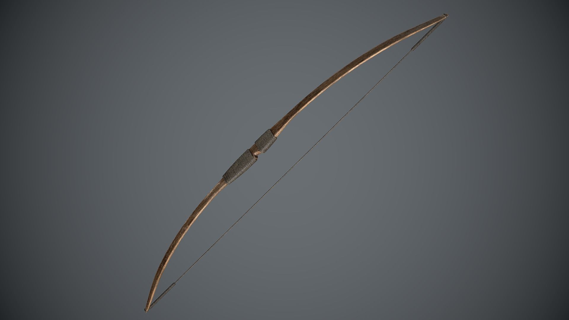 Bow Simple Medieval Low-poly 3D model_4