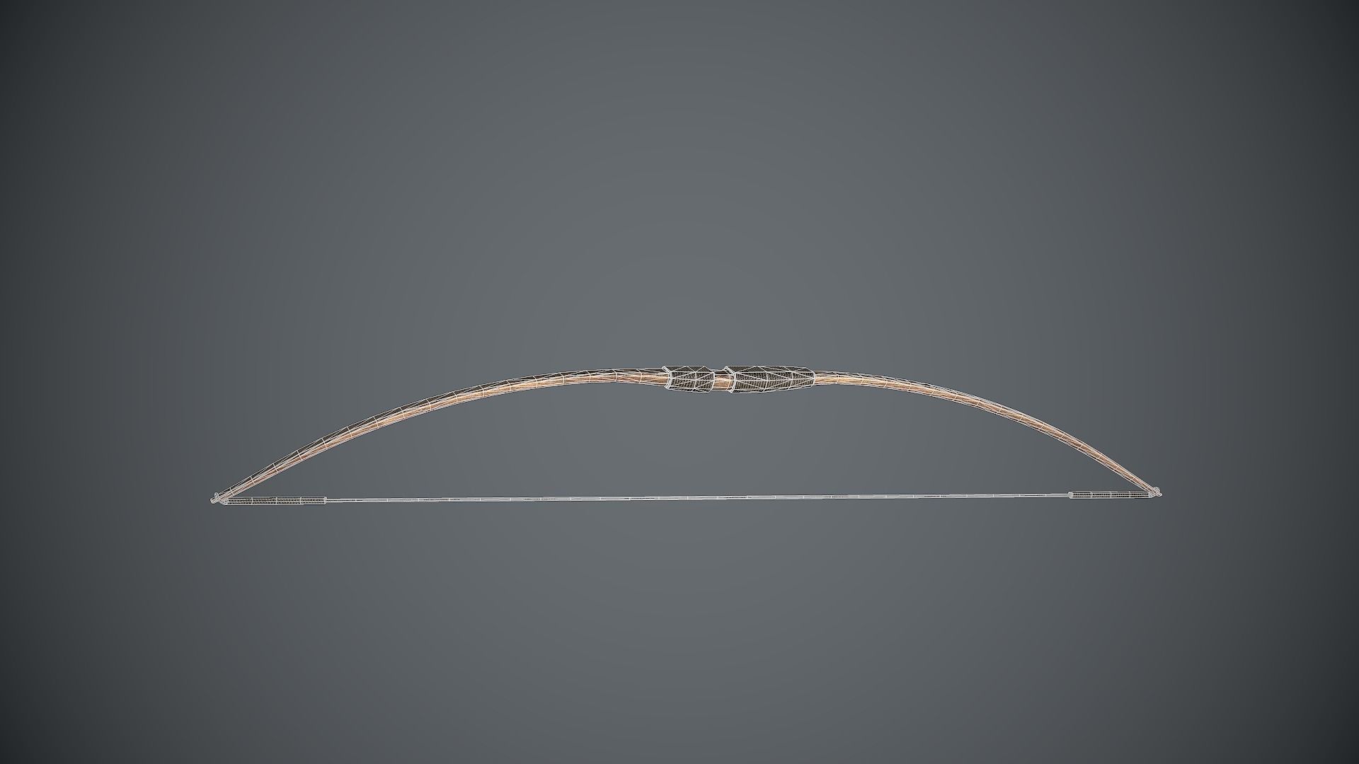 Bow Simple Medieval Low-poly 3D model_18