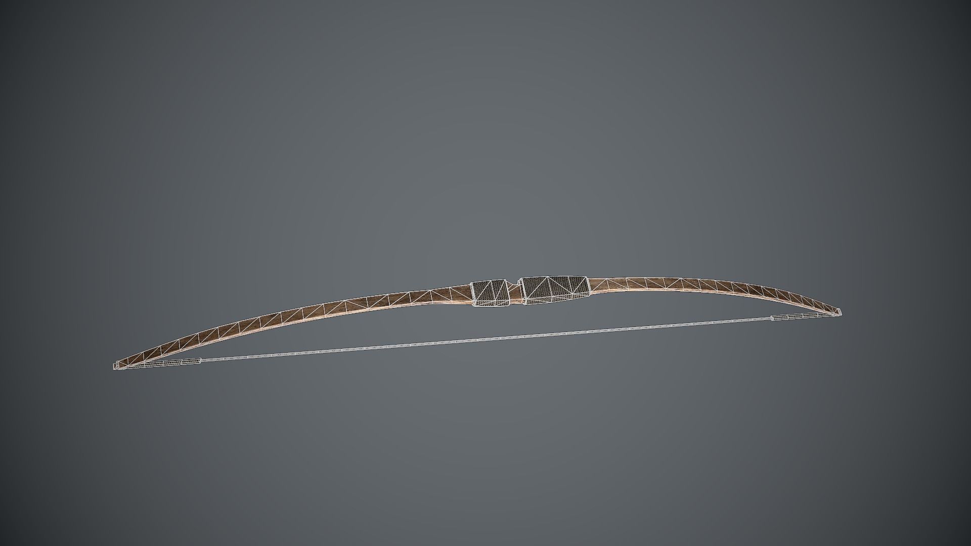 Bow Simple Medieval Low-poly 3D model_20