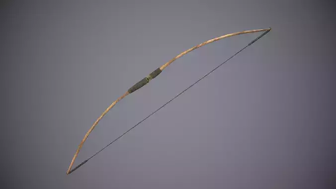 Bow Simple Medieval Low-poly 3D model