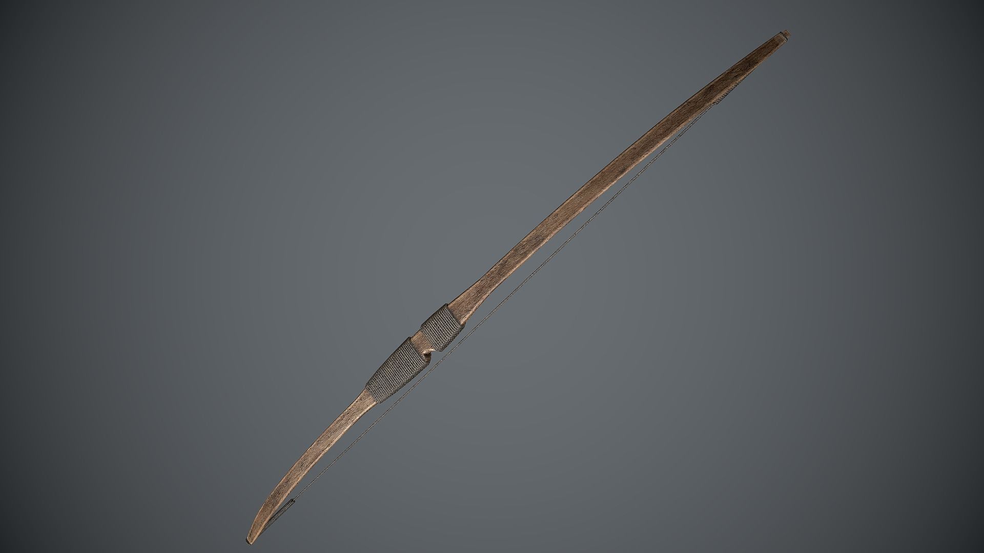 Bow Simple Medieval Low-poly 3D model_8