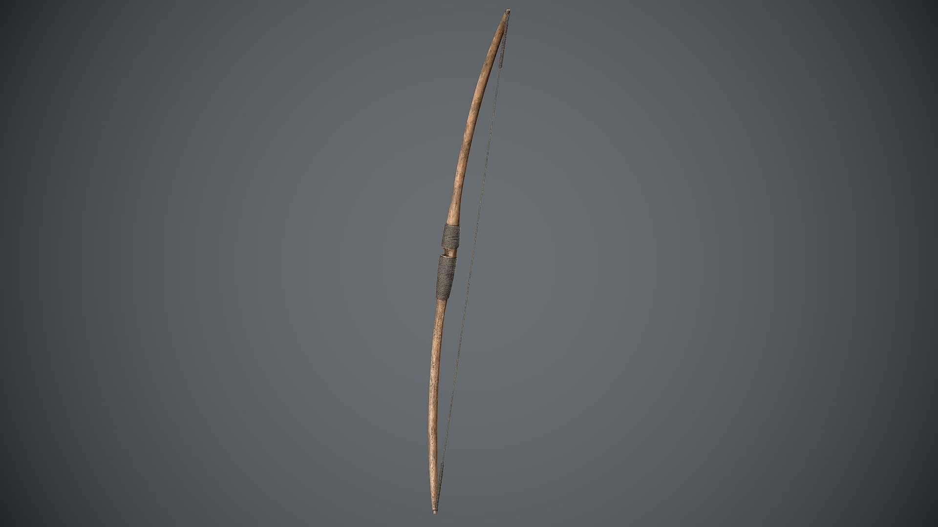 Bow Simple Medieval Low-poly 3D model_16