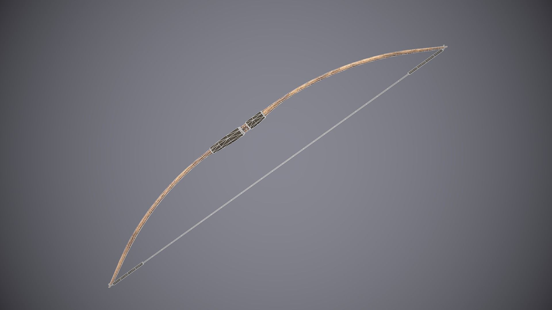 Bow Simple Medieval Low-poly 3D model_1